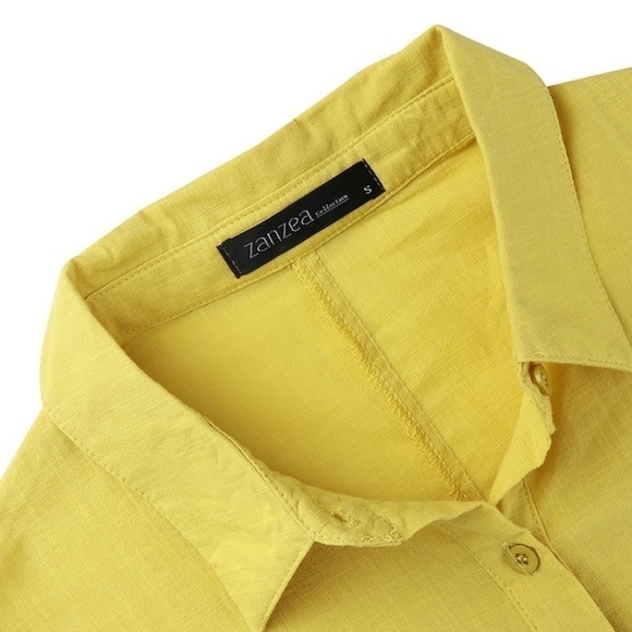 Zanzea Collection, Gold Shirt Dress, Timeless, Excellent Condition, Pockets, 4X - Picture 7 of 16